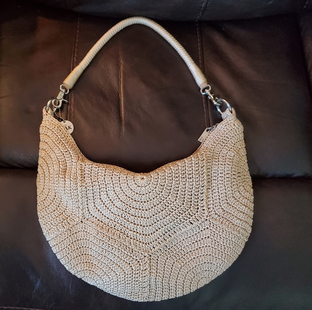 The Sak Crochet Hobo Bag in Beige - Picture 2 of 10